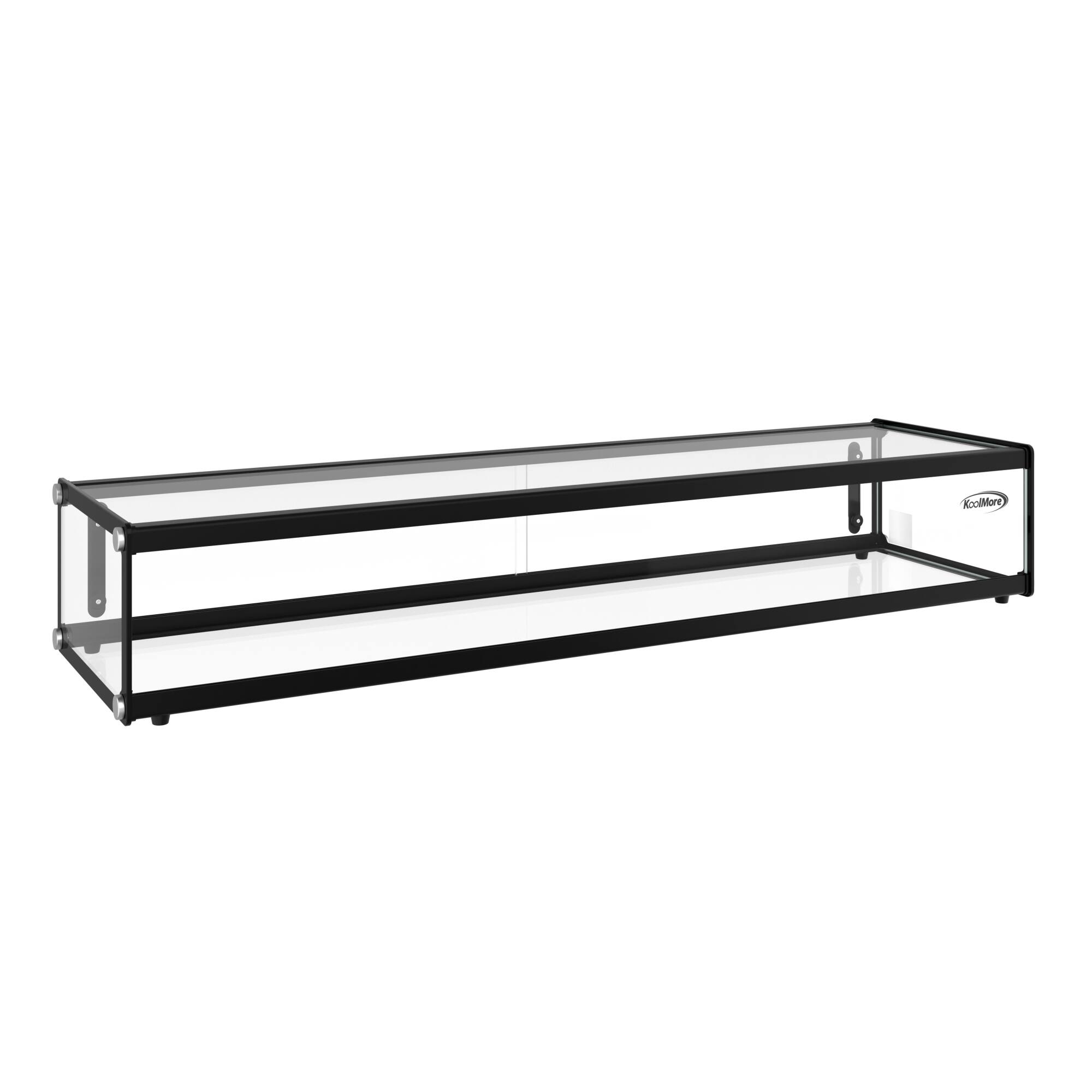 Alt View 4. Koolmore - 2.3 Cu Ft Slim  Flat Dry  Bakery Display Case with  Black Aluminum Accents  KM-DC-24SBK - Black.