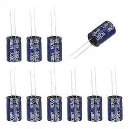 Unique Bargains - 33uF 100V Non-Polar Electrolytic Capacitor, 13x21mm, for Audio Tweeter/Speaker Crossover, 10pcs - Blue