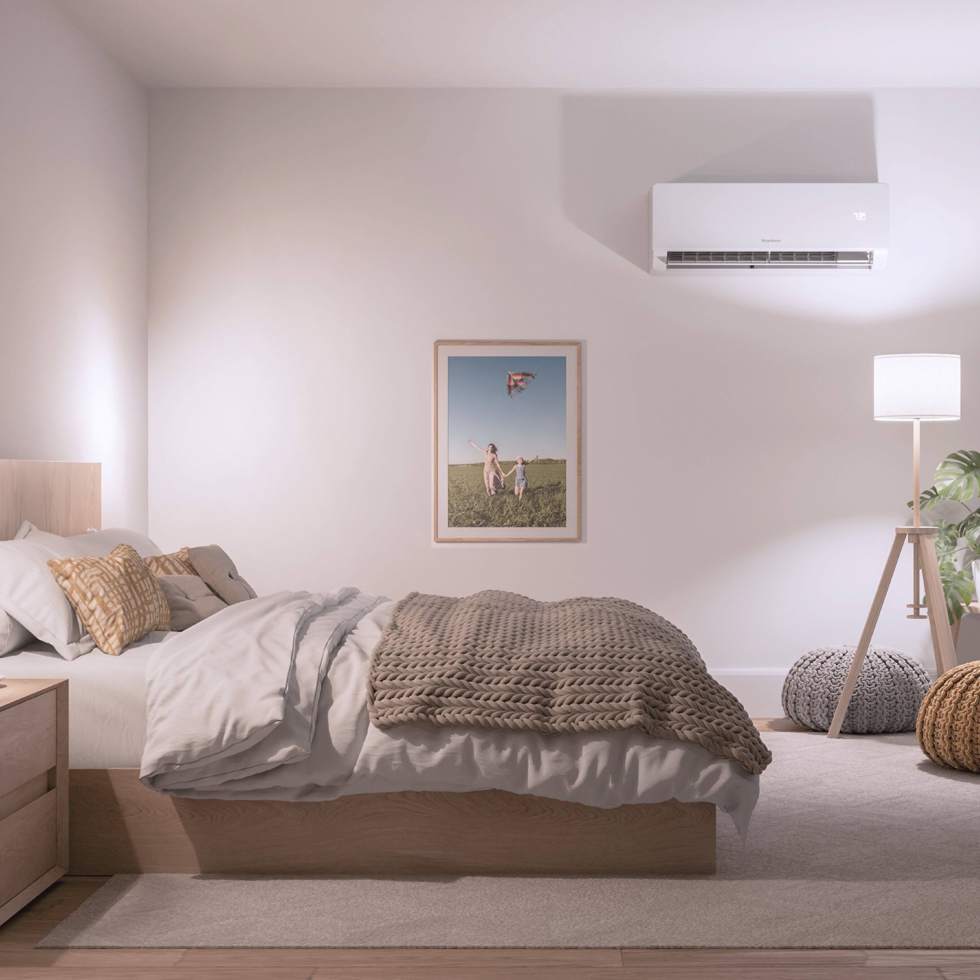 Alt View 4. Keystone - Core 230V 1,500 Sq. Ft. 24,000 BTU Smart Mini Split Air Conditioner 24,000 BTU Heater - White.