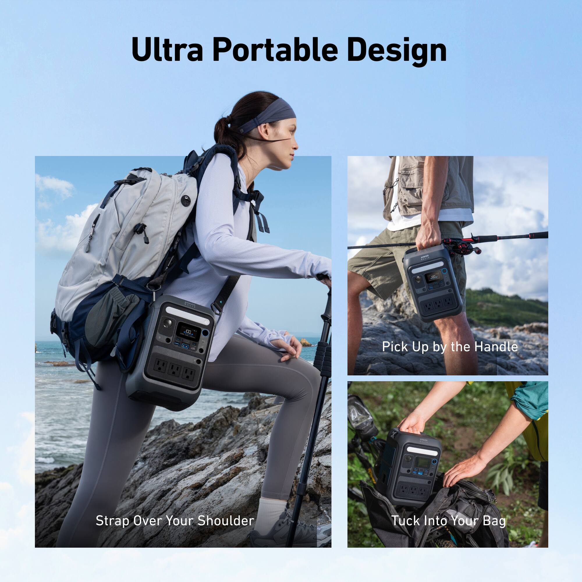 Ultra Portable Design

- Strap Over Your Shoulder
- Pick Up by the Handle
- Tuck Into Your Bag