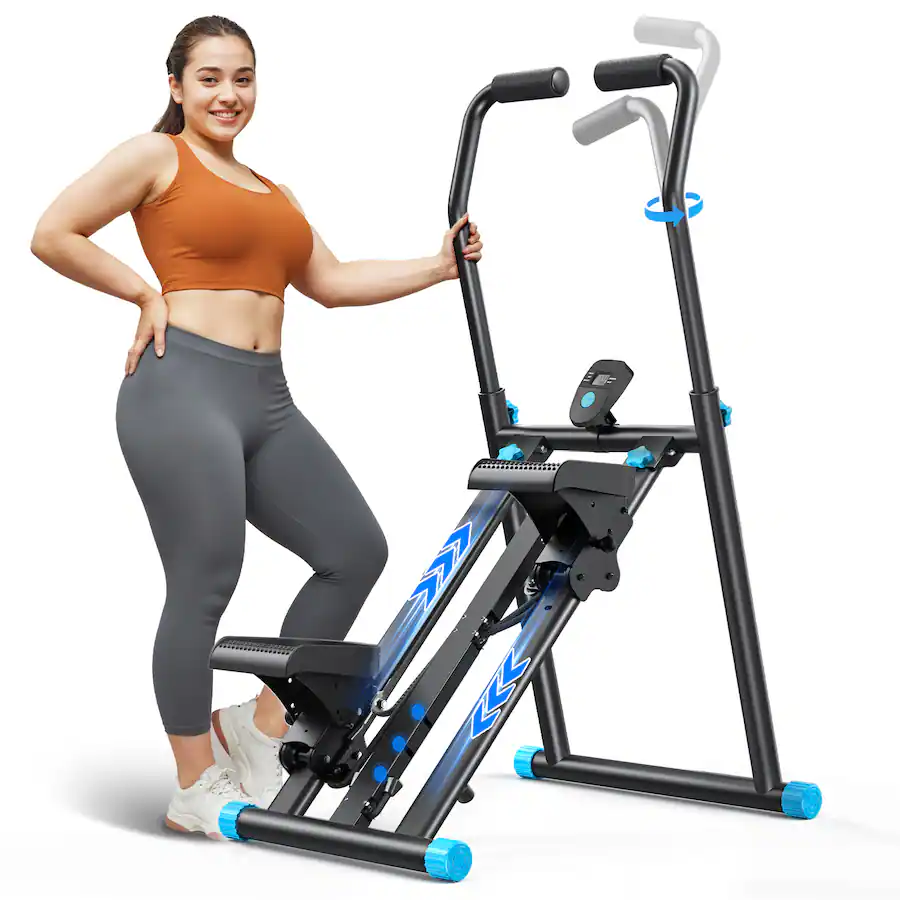 Staircase Exercise Machine MERACH Upgraded Stair Stepper Exercise Machine Foldable Vertical Stair ...