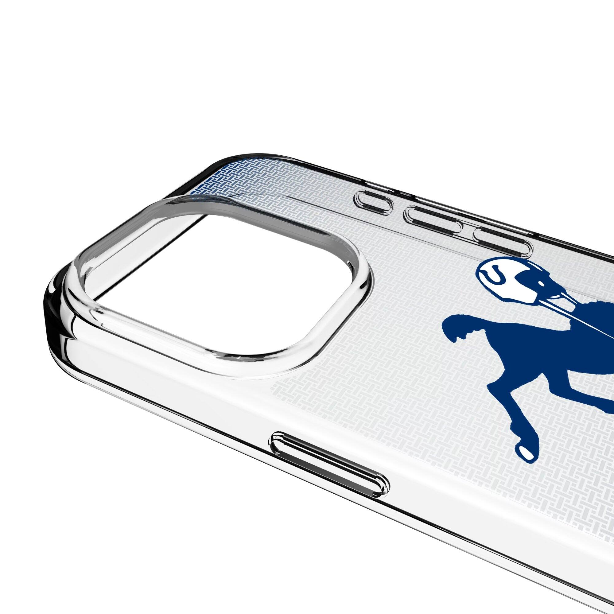 Alt View 2. Keyscaper - Baltimore Colts Linen Logo iPhone Clear Case - 15 - Multicolor.