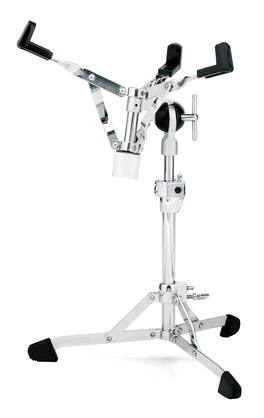 Gibraltar Hardware - Ultra Adjust Flat Base Snare Drum Stand, with Brake Style Gearless Tilter Key Lock Stability & ABS Inserts