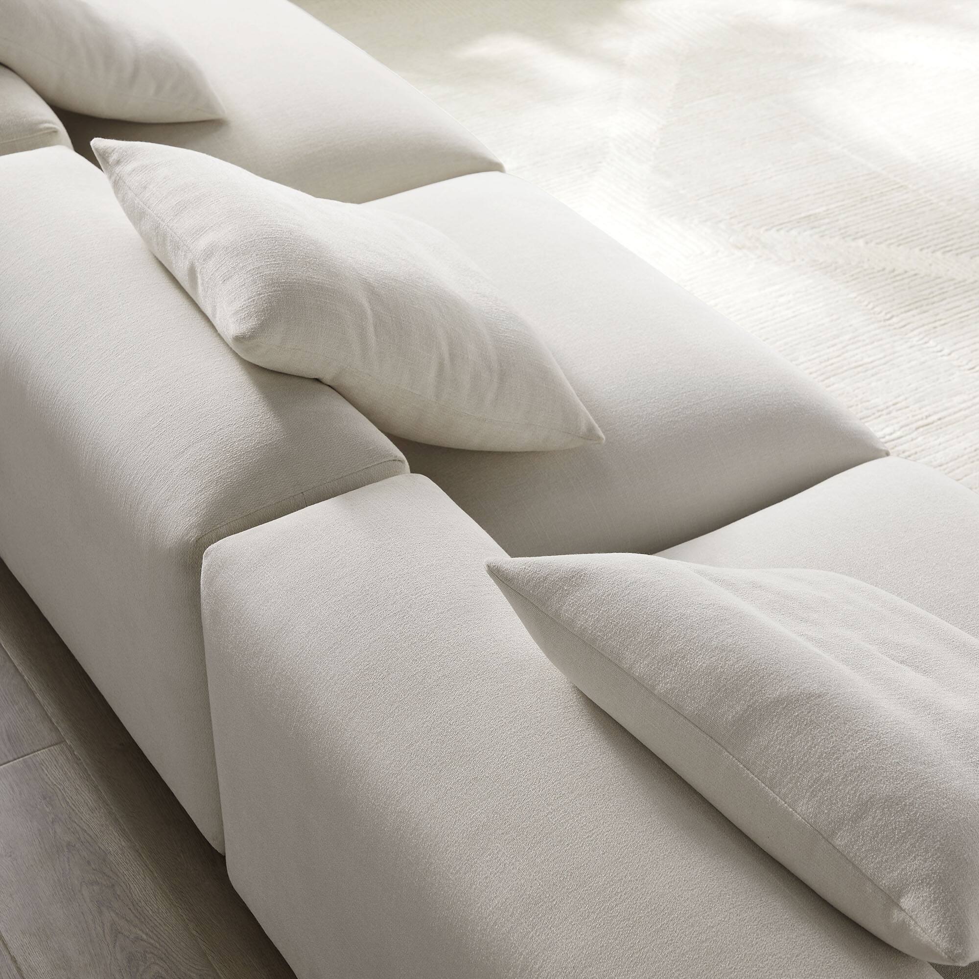 Alt View 4. Modway - Solace 3-Piece Modular Upholstered Fabric Sofa by Modway - Gray.