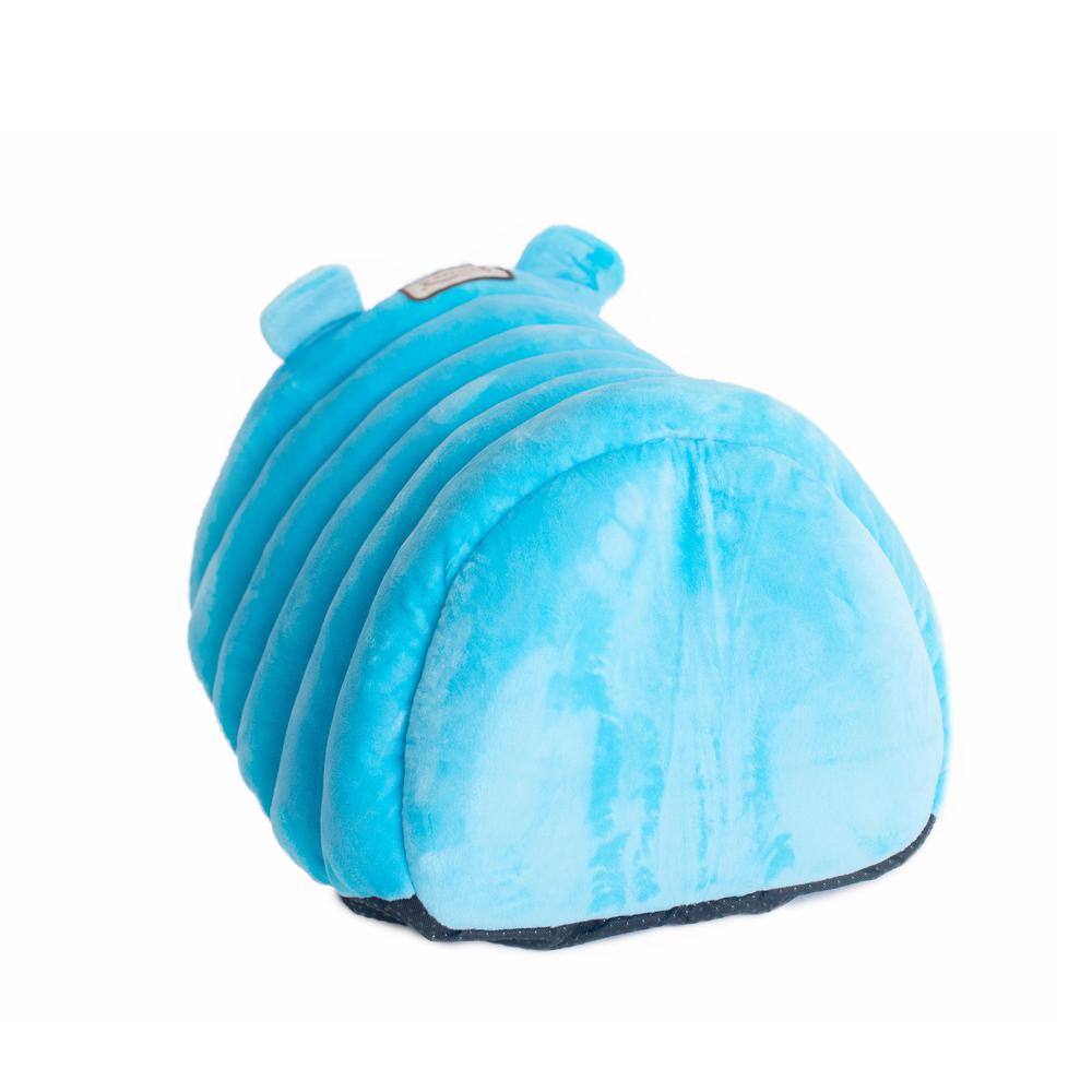 Angle. Armarkat - Cat Bed Tube Shape - Blue.