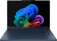 Lenovo - Yoga 9i 2-in-1 Aura Edition - Copilot+ PC - 14" 3K 120Hz OLED Touchscreen Laptop - Intel Core Ultra 7 258V - 32GB - 1TB - Cosmic Blue - Front_Zoom