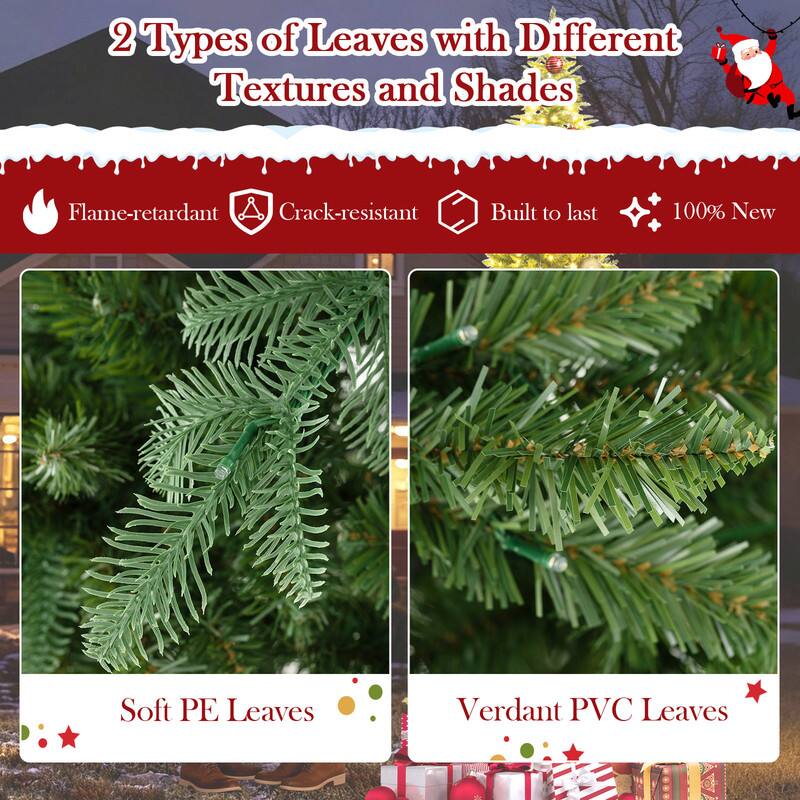 2 Types of Leaves with Different Textures and Shades

Flame-retardant  
Crack-resistant  
Built to last  
100% New

Soft PE Leaves  
Verdant PVC Leaves