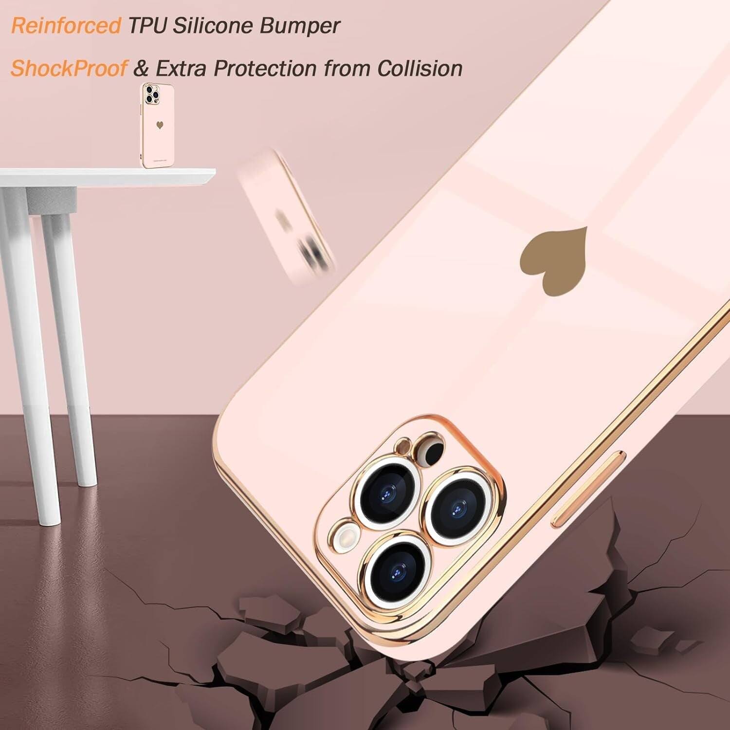 Reinforced TPU Silicone Bumper, ShockProof & Extra Protection from Collision