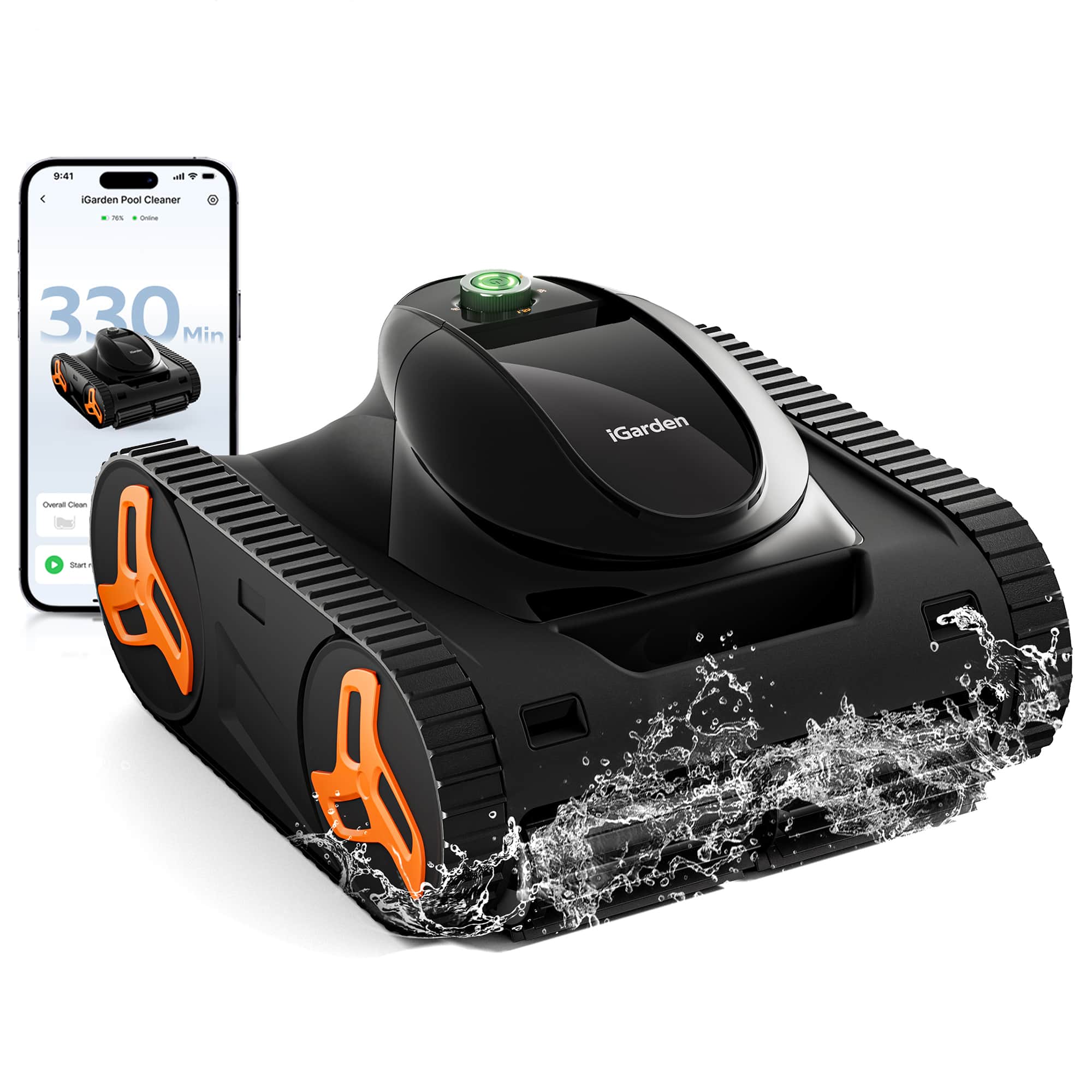 (2026 NEW) iGarden Robotic Pool Cleaner KN Series, 330-Min Runtime, Smart 3D Navigation