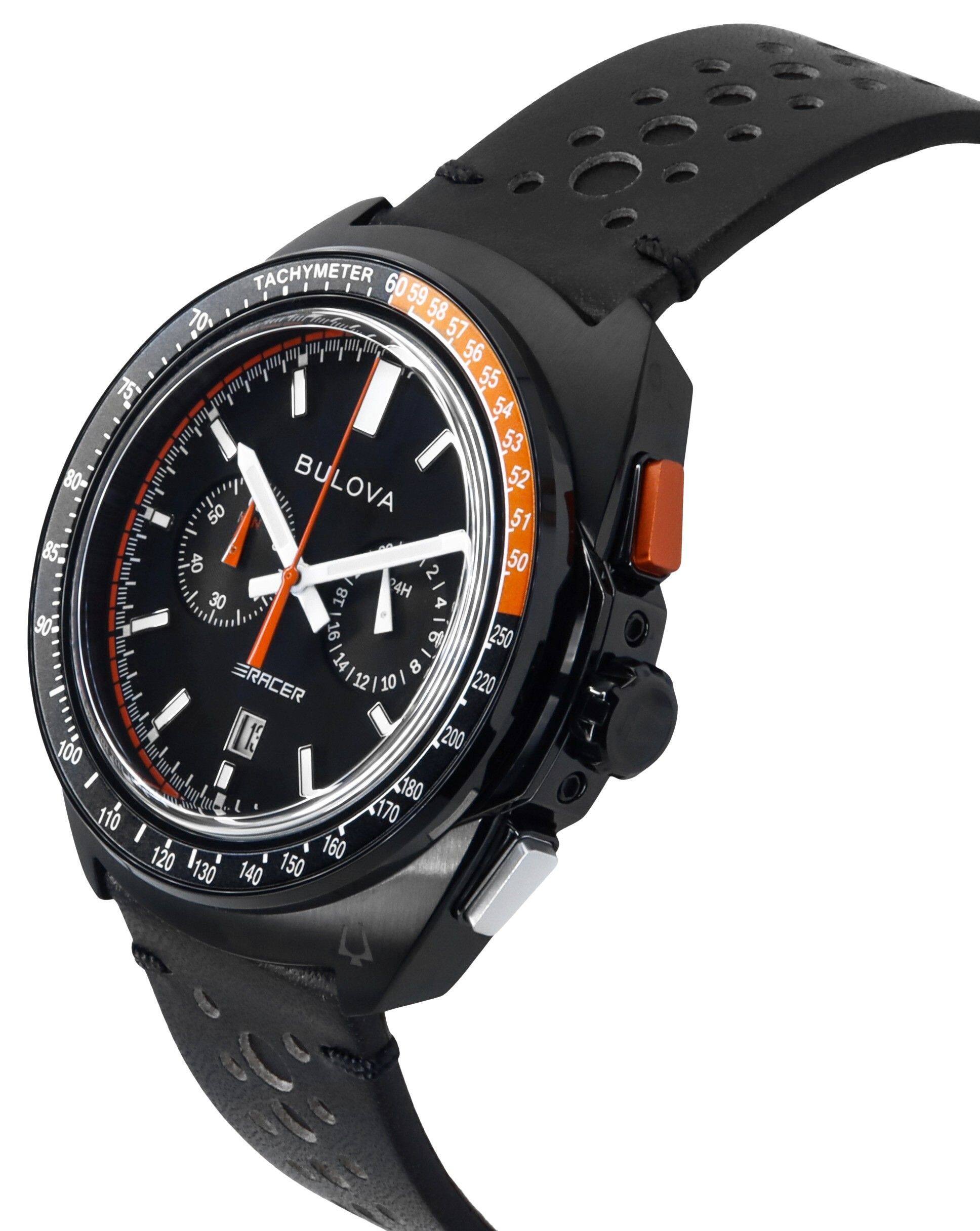 TACHYMETER  
60 59 58 57 56 55 54 53 52 51 50  
BULOVA  
250 240 230 220 210 200 190 180 170 160 150 140 130 120 110 100  
RACER  
24H  
30 45 60 75 90 105 120 135 150 165 180 195 210 225 240