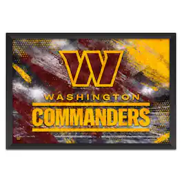 Sporticulture - Washington Commanders 27" x 39" Brush Stroke Logo Framed Art Print - Multicolor