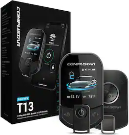 Compustar - RFX-P2WT13-SF PRO 3B 2-Way Water-Resistant Color LCD, 3-Mile Range, DR-X1, Proximity Unlock