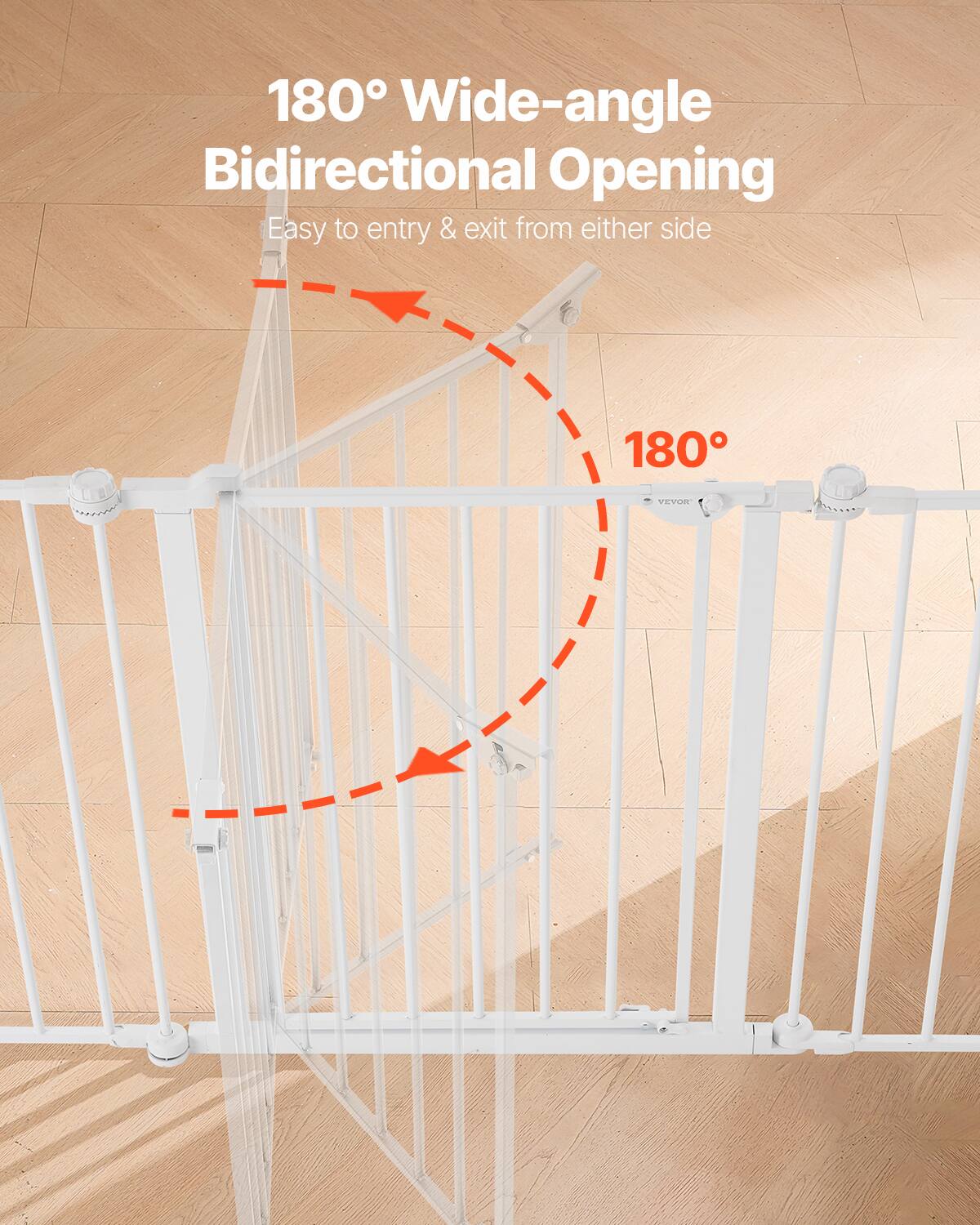 180° Wide-angle Bidirectional Opening
Easy to entry & exit from either side