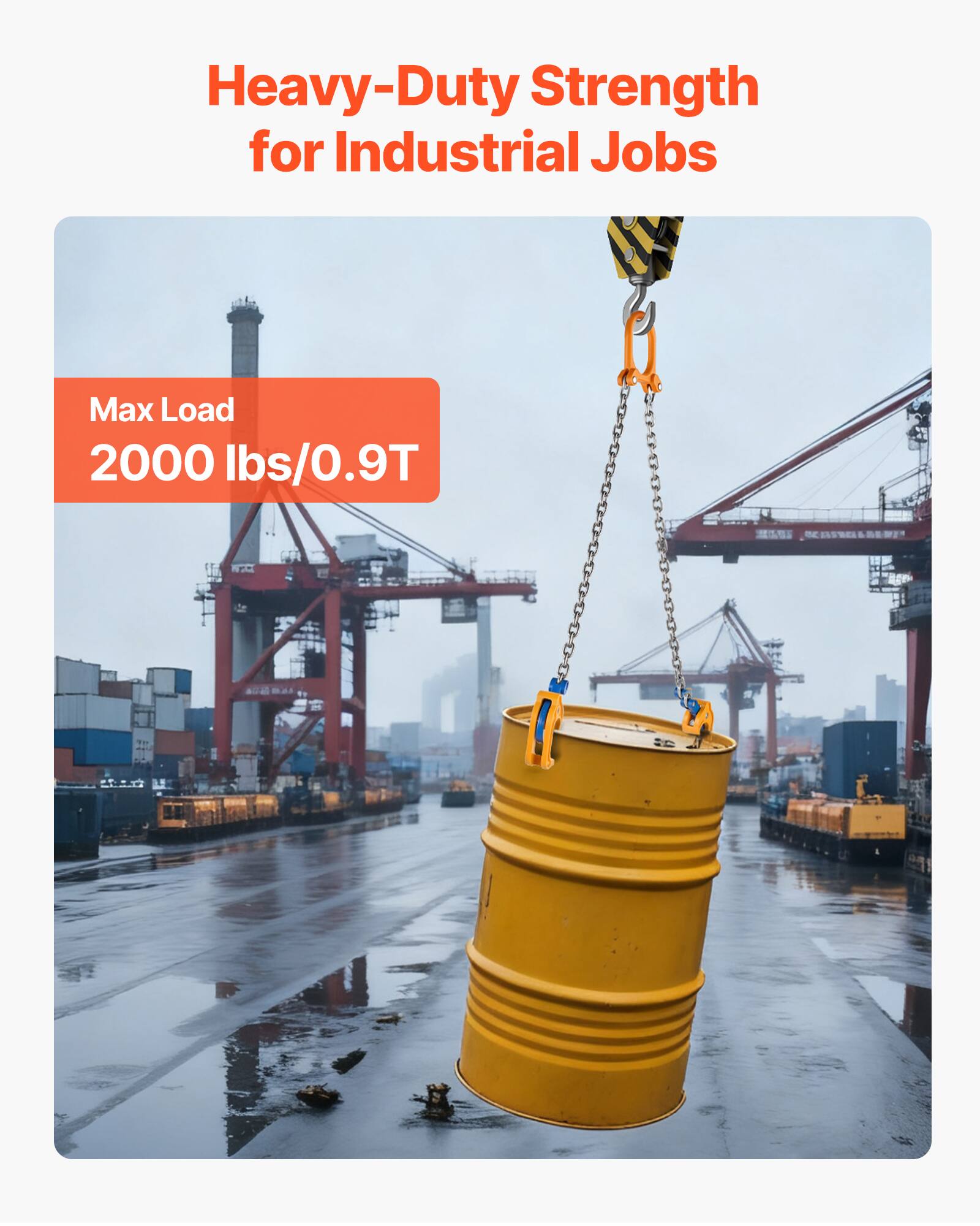 Heavy-Duty Strength for Industrial Jobs  
Max Load 2000 lbs/0.9T