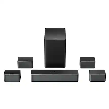 Front. Ultimea - ULTIMEA Poseidon D70 7.1ch Sound Bar, Wireless Subwoofer, Surround Speakers, APP Control, 410W Peak Power - Black.