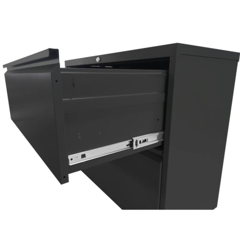 Alt View 4. HTUTWOO - 5 Drawer Metal Vertical File Cabinet with Lock – Office Home Steel Vertical File Cabinet for A4 Legal/Letter Size - Black.