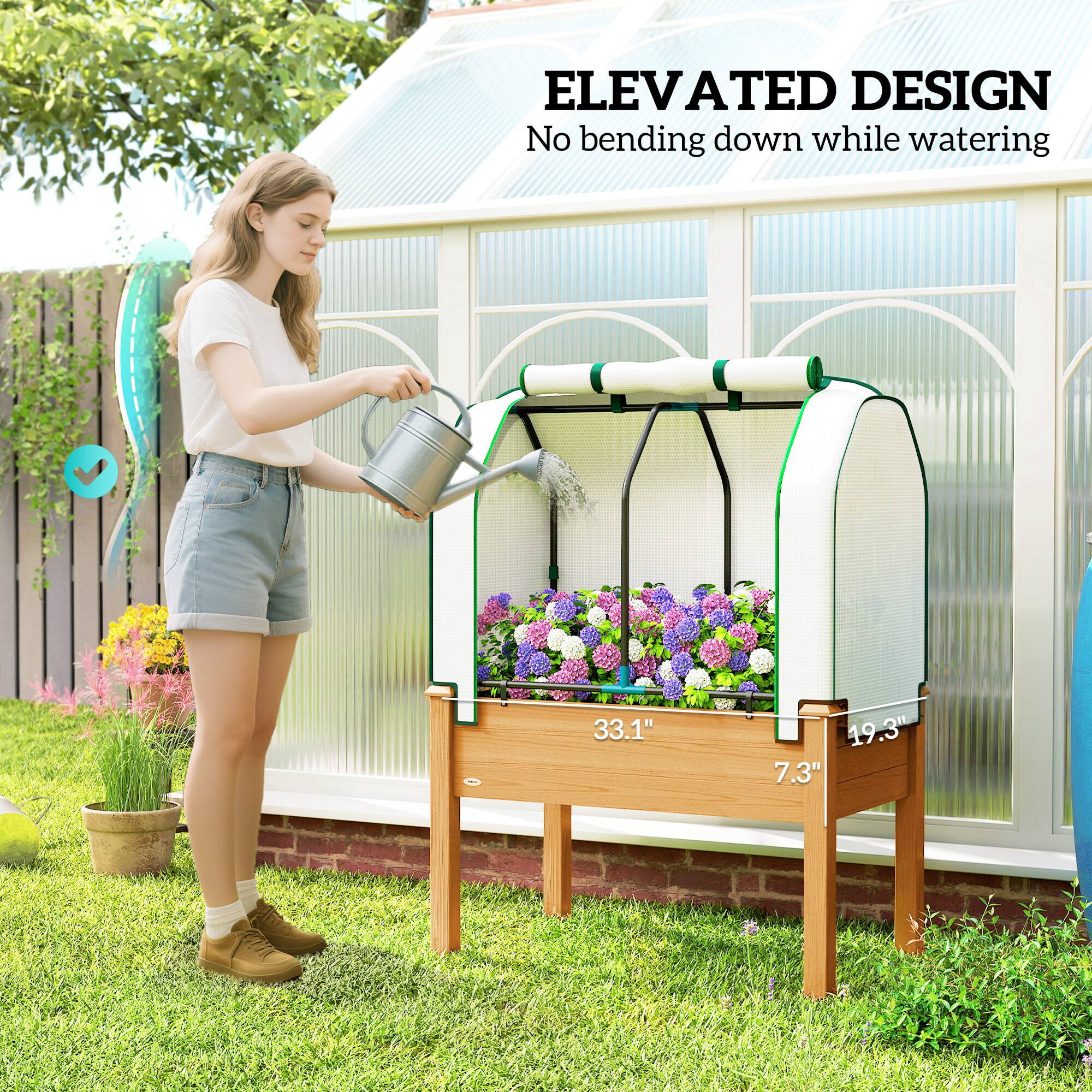 ELEVATED DESIGN  
No bending down while watering  

33.1"  
19.3"  
7.3"