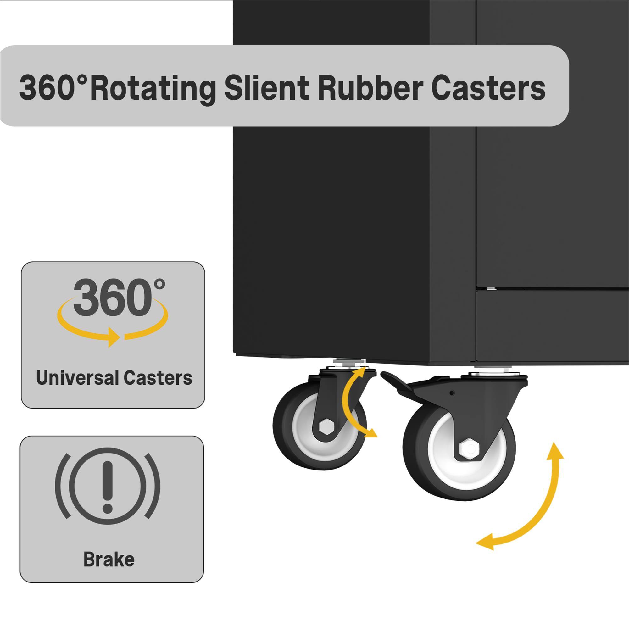 360° Rotating Silent Rubber Casters  
360°  
Universal Casters  
Brake
