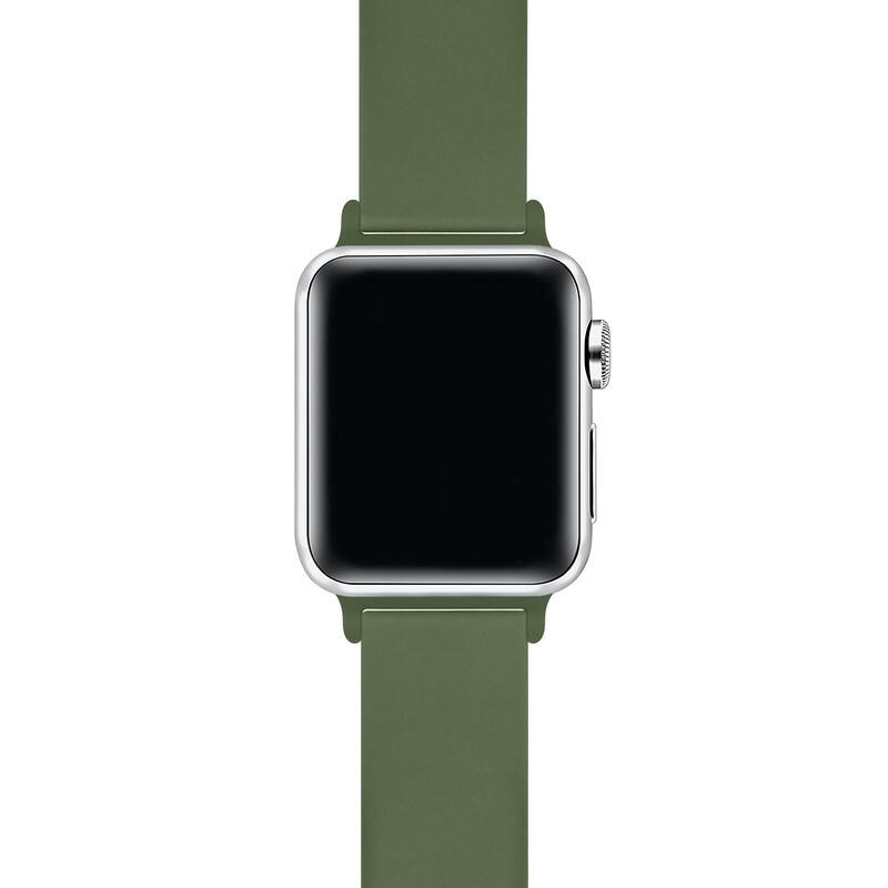 Back. Posh Tech - Silicone Band for Apple Watch - Wild Green.