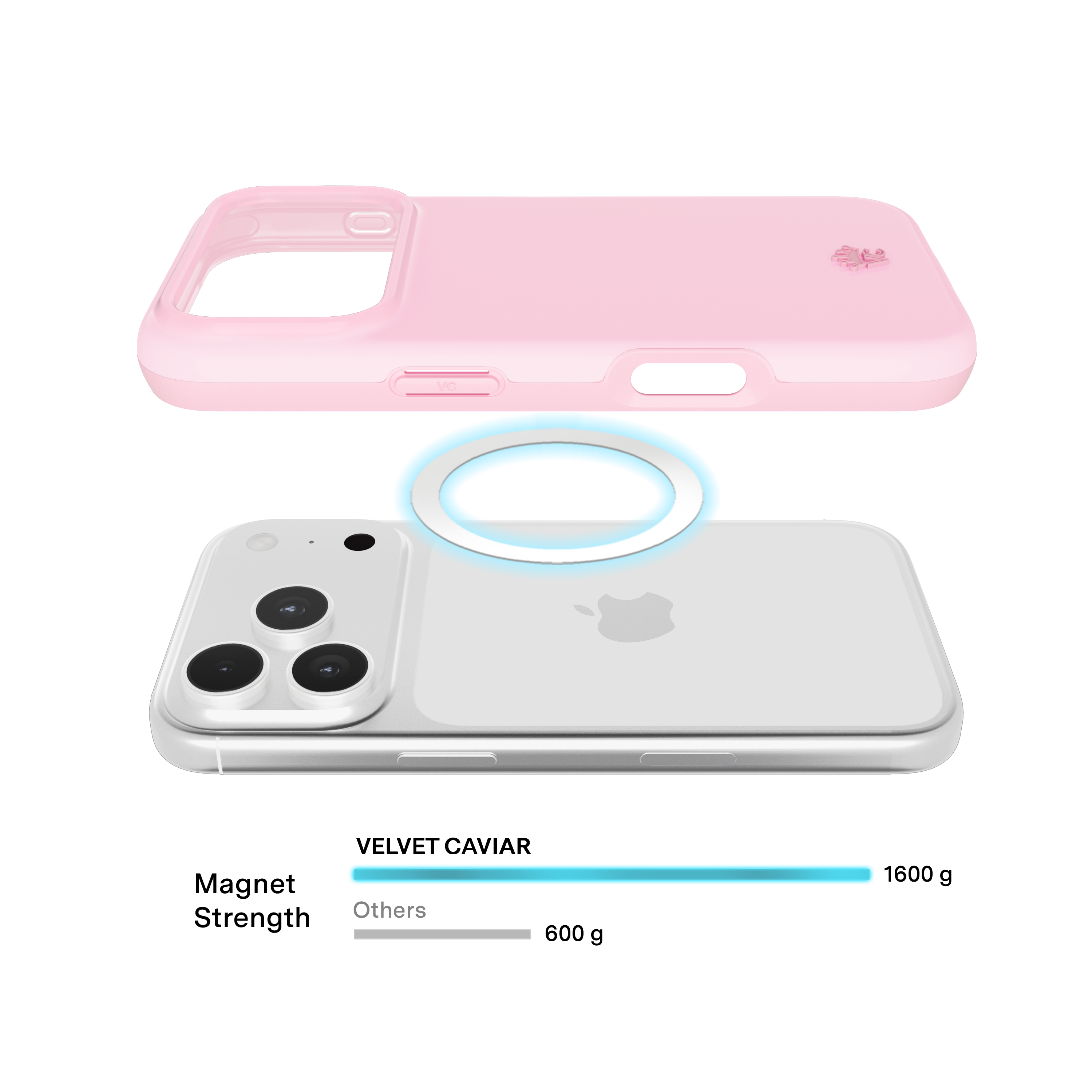 Alt View 3. VELVET CAVIAR - Magsafe Case for Apple iPhone 18 Pro / iPhone 17 Pro - Strawberry Milk.