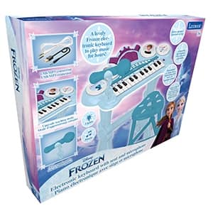 Lexibook - Disney Frozen Electronic Keyboard with Lights, Seat & Microphone