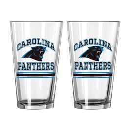 Logo Brands - Carolina Panthers 16oz. Pint Glass Two Pack - Multicolor