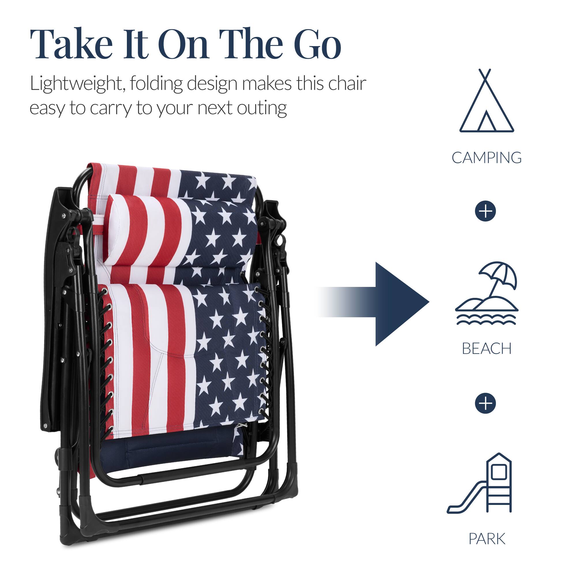 Take It On The Go

Lightweight, folding design makes this chair easy to carry to your next outing

CAMPING + BEACH + PARK
