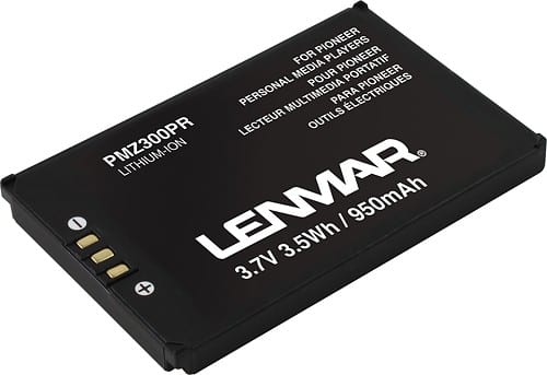 Angle Standard. Lenmar - Lithium-Ion Battery for Pioneer GEX-XMP3 MP3 Players.
