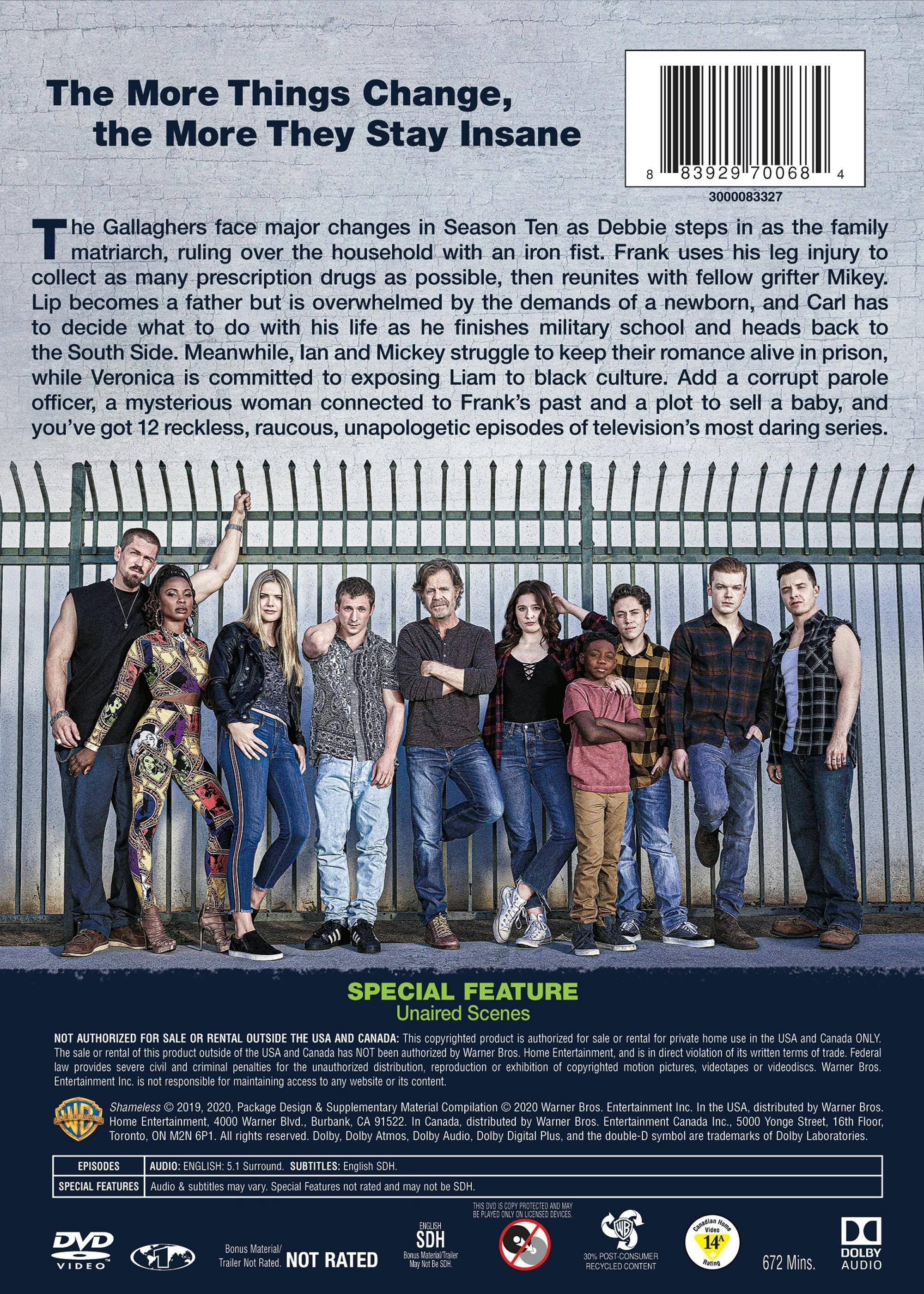 Angle. Shameless: Series 10 (Box Set) [DVD].