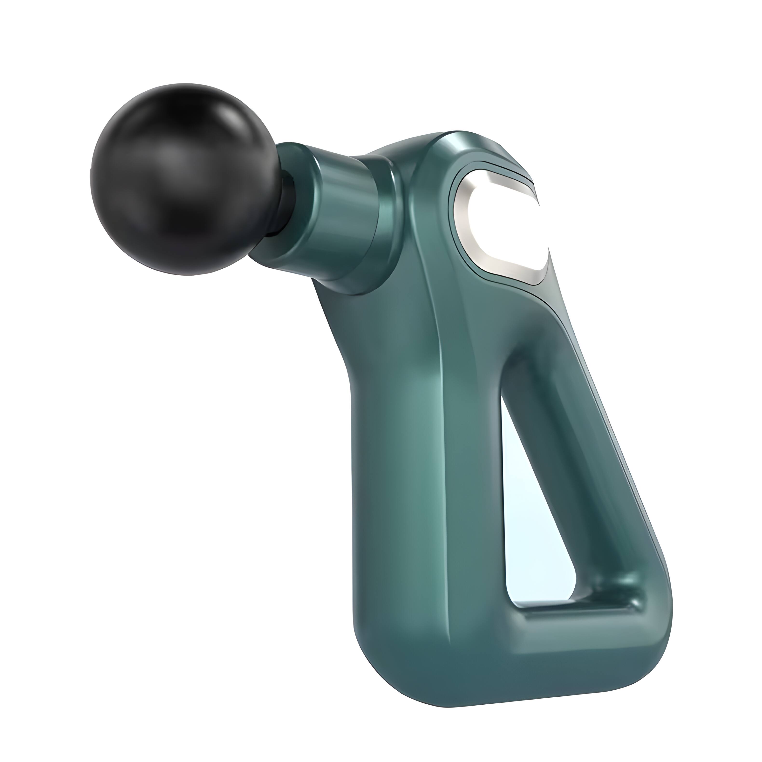 Alt View 3. Cluzine - 24W High Power Massage Gun 12 Speed 8 Heads Multi-Color Home Recovery Massager - Silver.