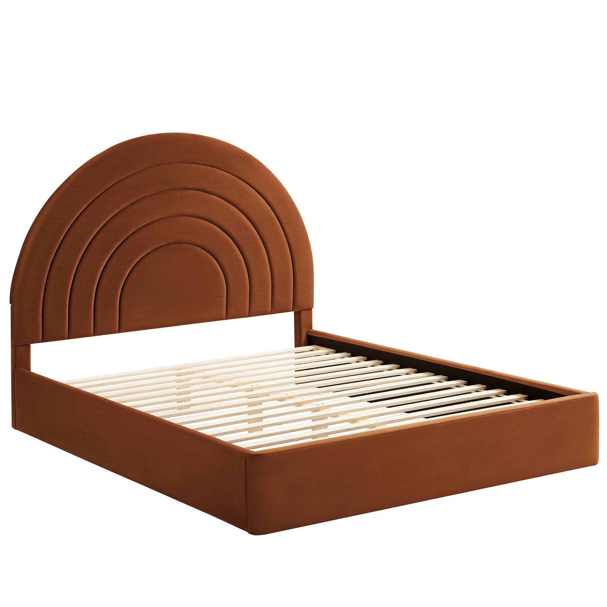 Alt View 1. Modway - Sofia Channel Tufted Performance Velvet King Platform Bed - White.