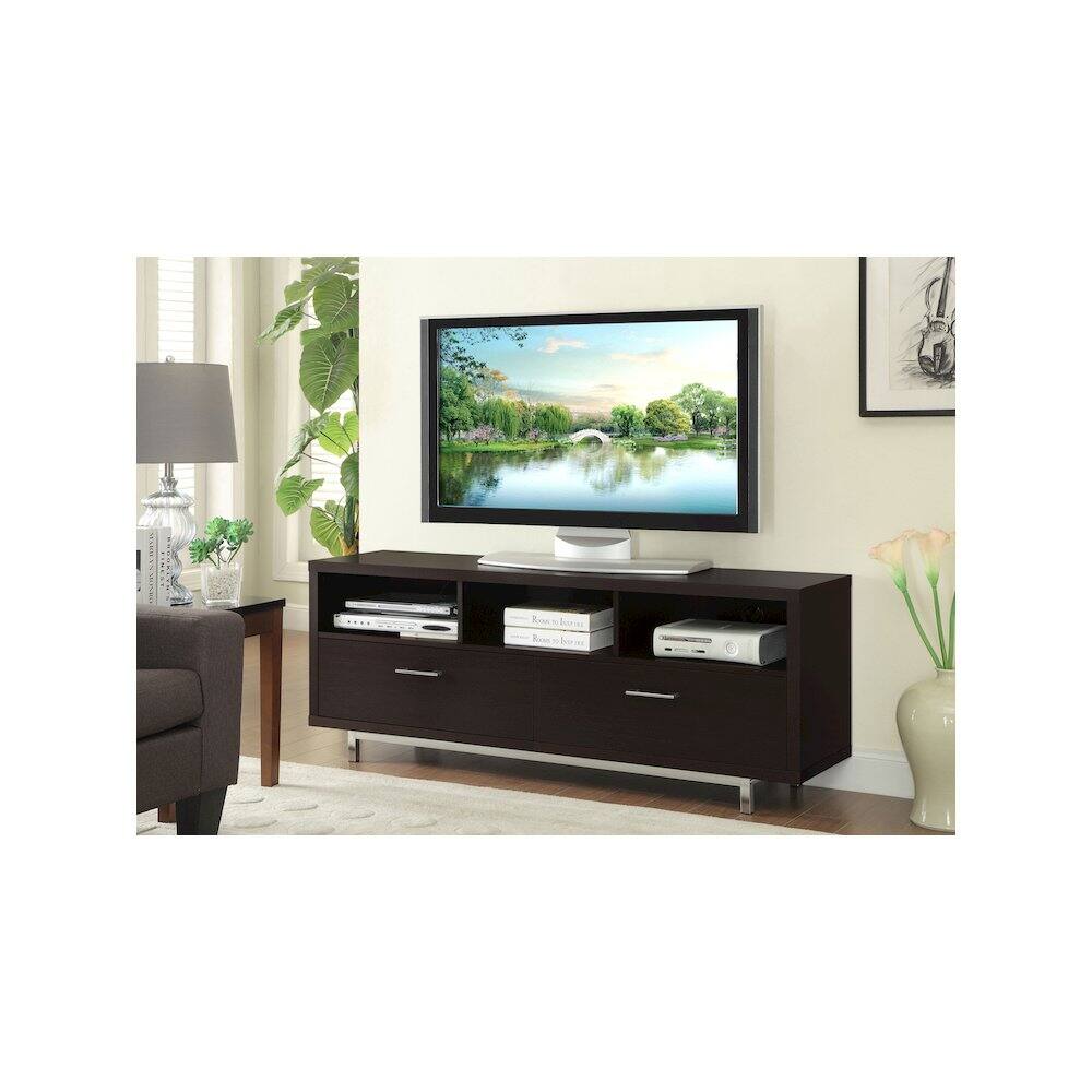 Alt View 2. Coaster Co. of America - Casey 2-drawer Engineered Wood 60" TV Stand Cappuccino - Brown.