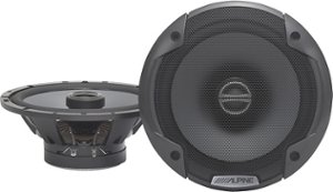 Alpine - 6-1/2" 2-Way Coaxial Car Speakers with Polypropylene Cones (Pair) - Black - Front_Zoom