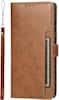 Front. SaharaCase - Genuine Leather Folio Wallet Case for Samsung Galaxy S24 Ultra - Brown.