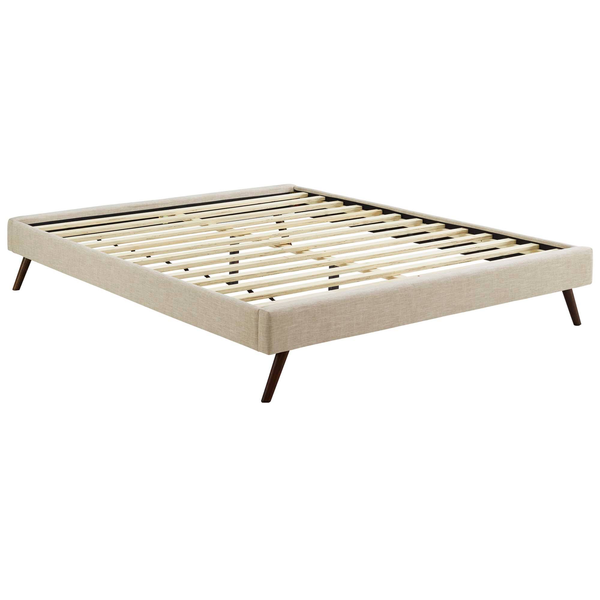 Left. Modway - Harlow Performance Velvet Full Platform Bed Frame - White.