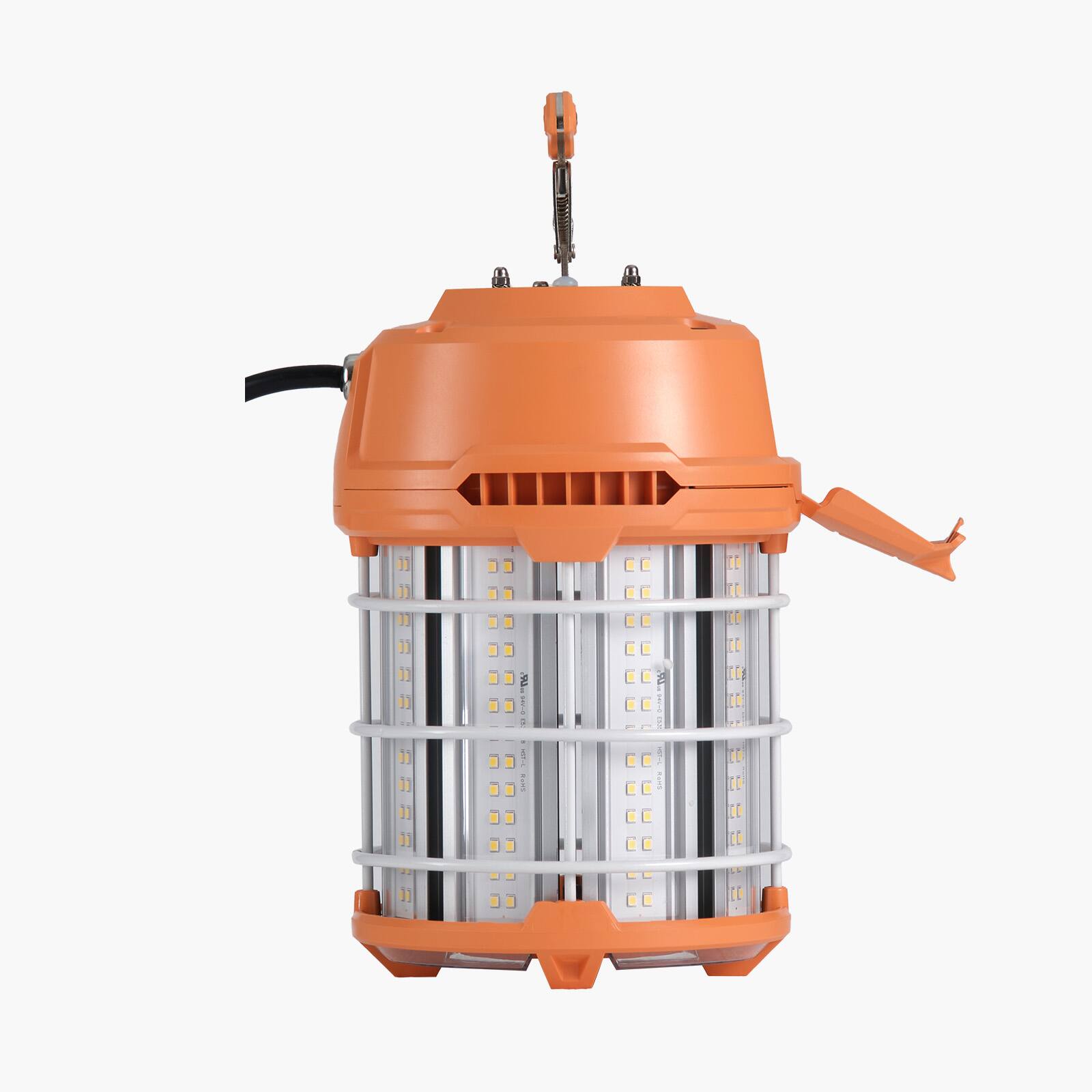 Alt View 5. VEVOR - LED Temporary Work Light, 60W, 8200 lm, 5000K Durable & Water-Resistant, Linkable up to 12 Units, Ceiling or Stand Job - Orange.