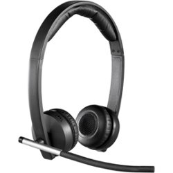 Logitech - H820e Wireless Headset Stereo - Black - Front_Zoom