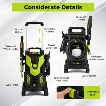 Costway Electric Pressure Washer with 4 Nozzles & Soap Bottle Costway Electric Pressure Washer with 4 Nozzles & Soap Bottle