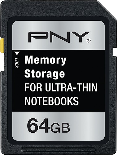  PNY - 64GB SDXC Memory Storage for Most Laptops