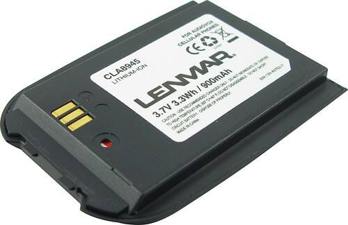 Angle Standard. Lenmar - Lithium-Ion Battery for Most Pantech and Audiovox Mobile Phones.