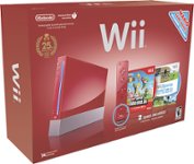 Angle Standard. Nintendo - Nintendo Wii Console (Red) with Wii Sports and New Super Mario Bros. Wii - Red.