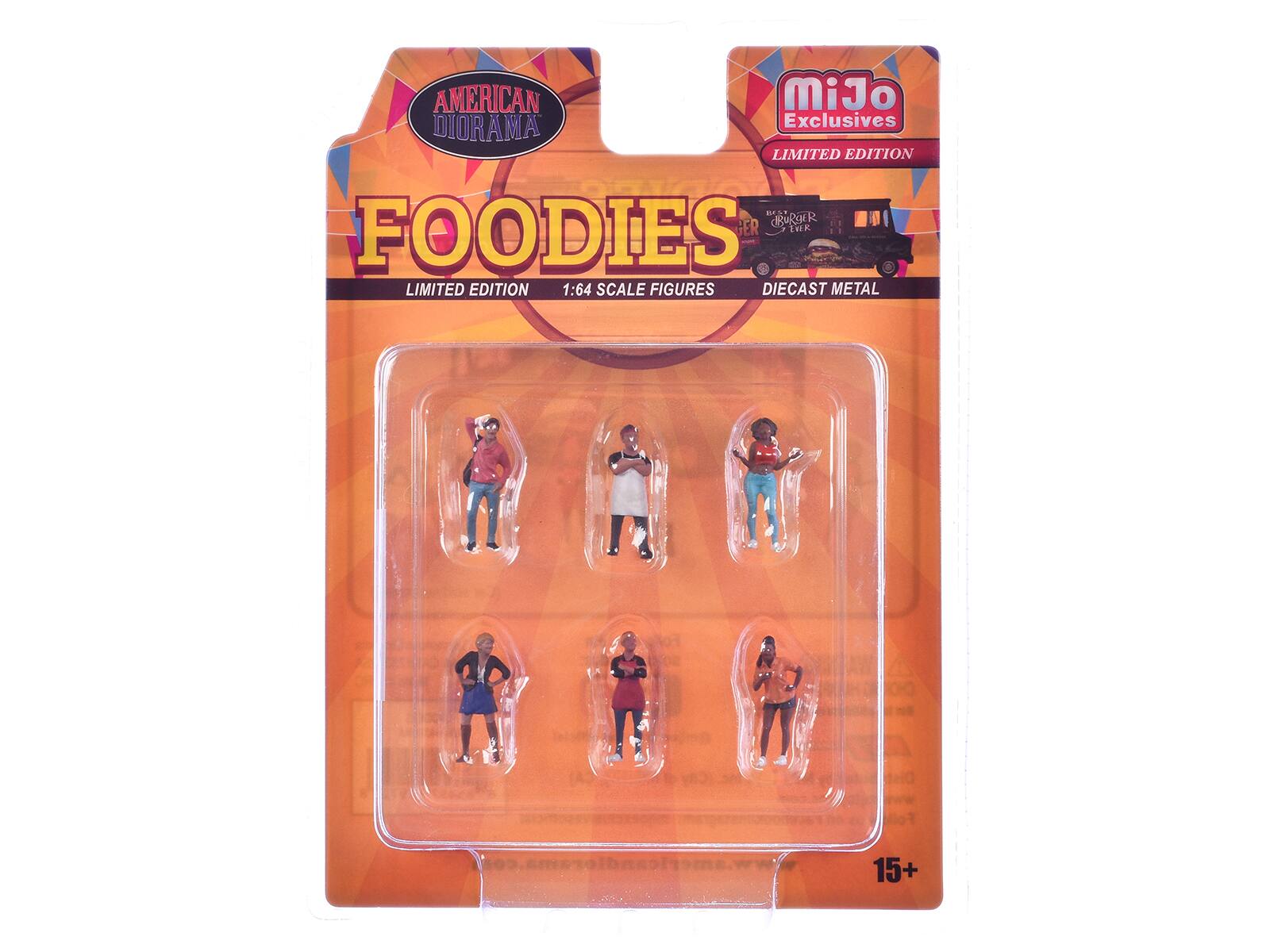AMERICAN DIORAMA Exclusives LIMITED EDITION  
FOODIES  
1:64 SCALE FIGURES  
DIECAST METAL  
15+