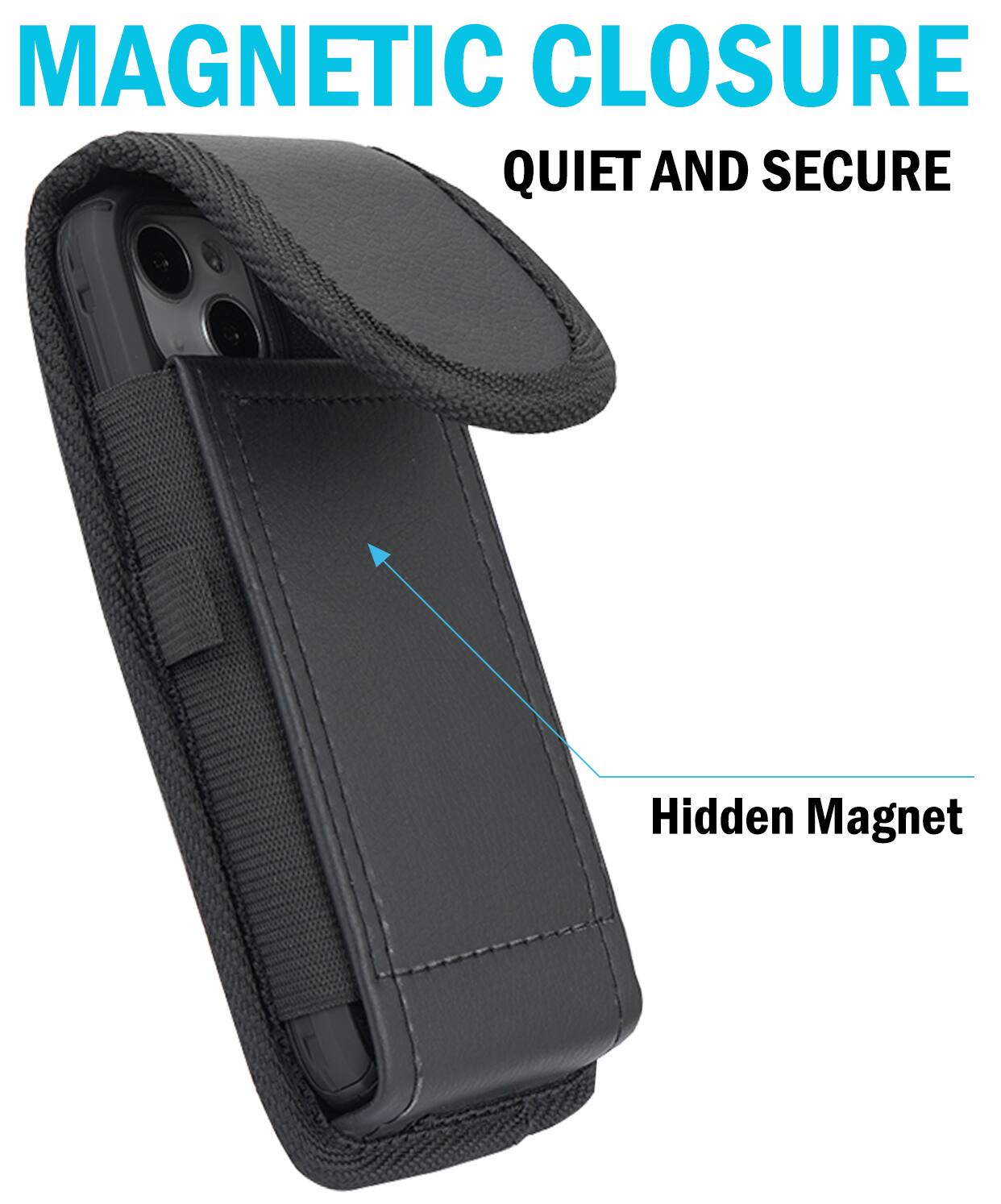MAGNETIC CLOSURE  
QUIET AND SECURE  
Hidden Magnet