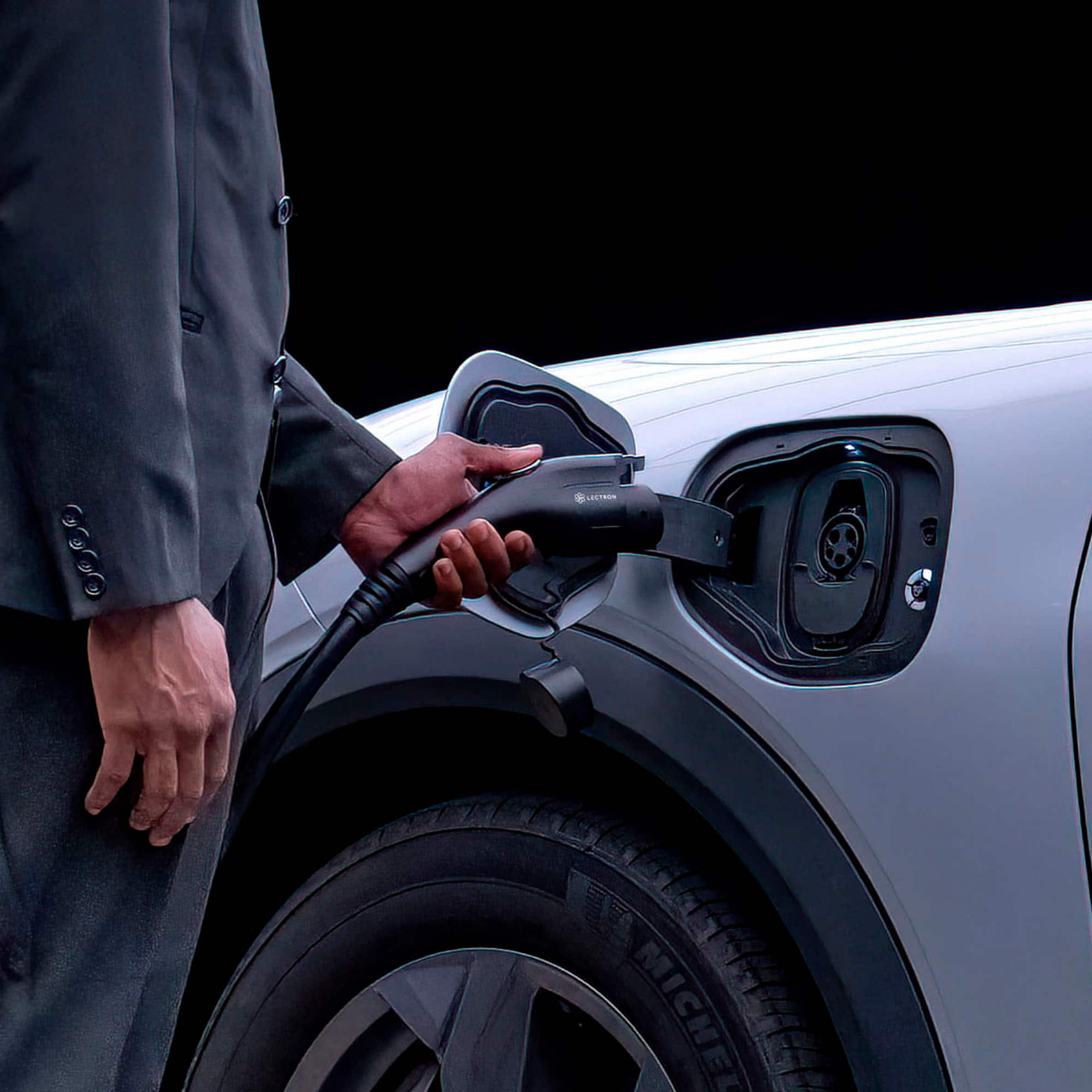 Alt View 11. Lectron - J1772 Level 2 NEMA 14-50/Hardwired Electric Vehicle (EV) Charging Station (WiFi) w/ App Control-up to 48A - 16' - White.