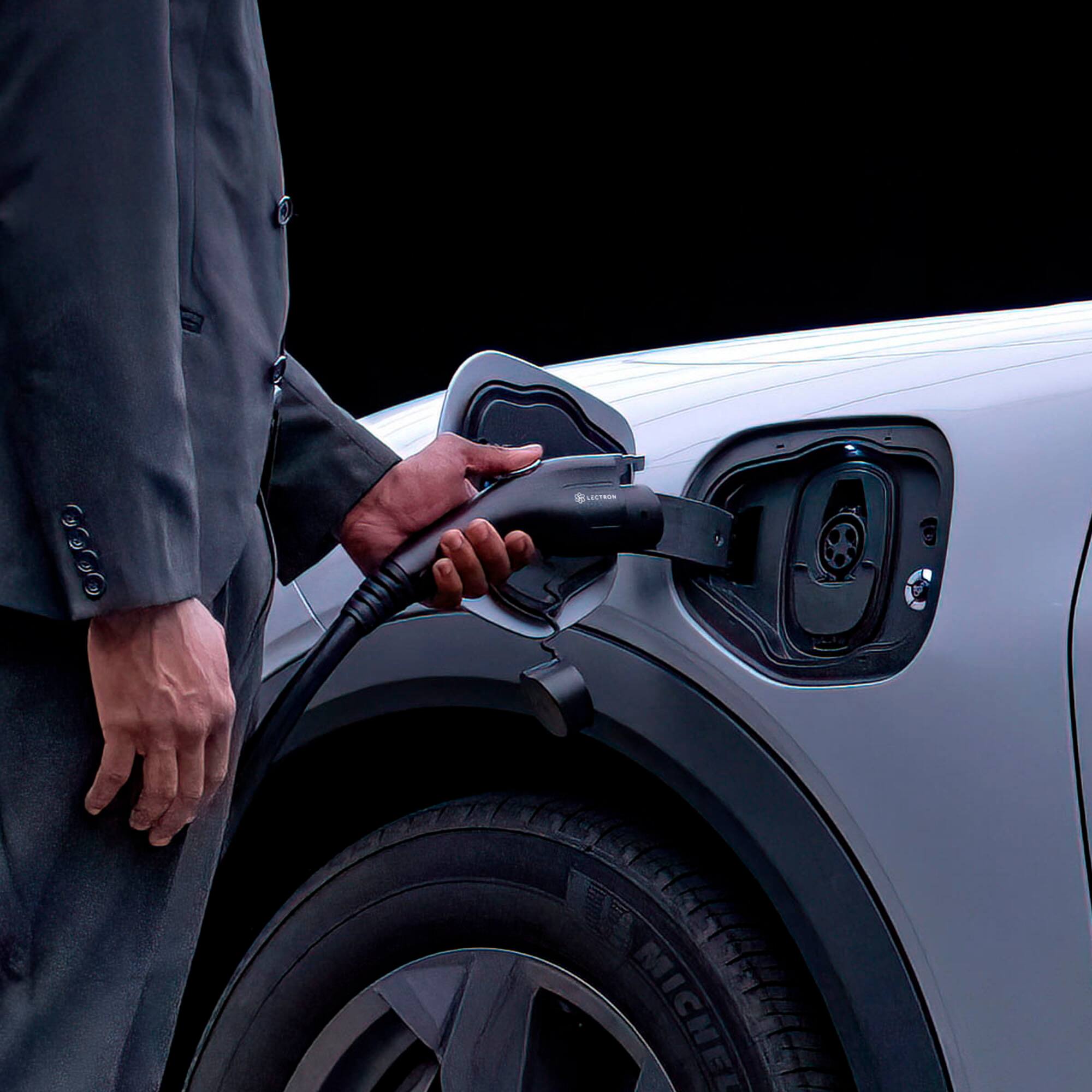 Alt View 11. Lectron - J1772 Level 2 NEMA 14-50/Hardwired Electric Vehicle (EV) Charging Station (WiFi) w/ App Control-up to 48A - 16' - White.