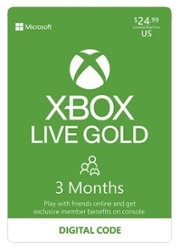 Microsoft - Xbox Live 3 Month Gold Membership [Digital] - Front_Zoom