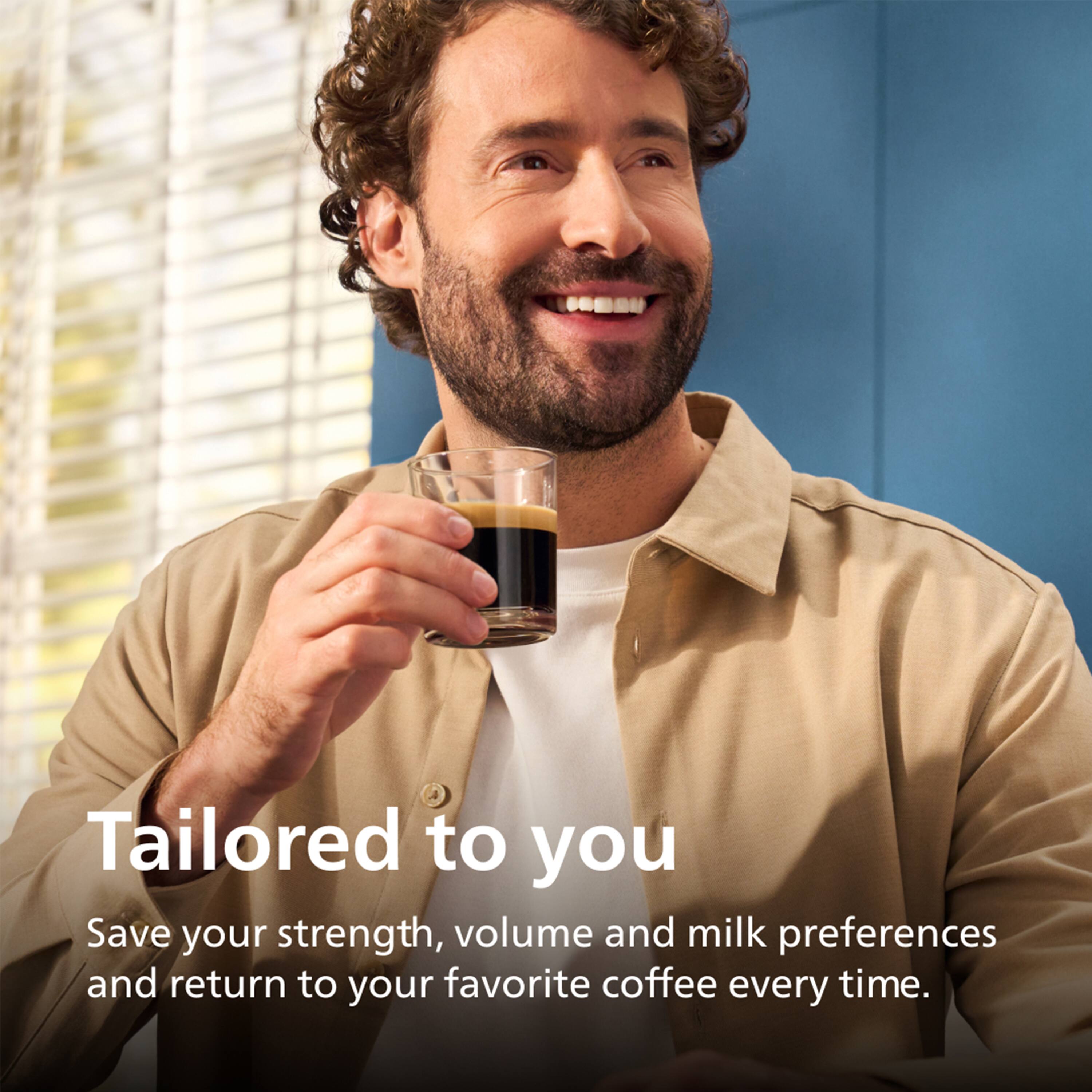 Tailored to you

Save your strength, volume and milk preferences and return to your favorite coffee every time.