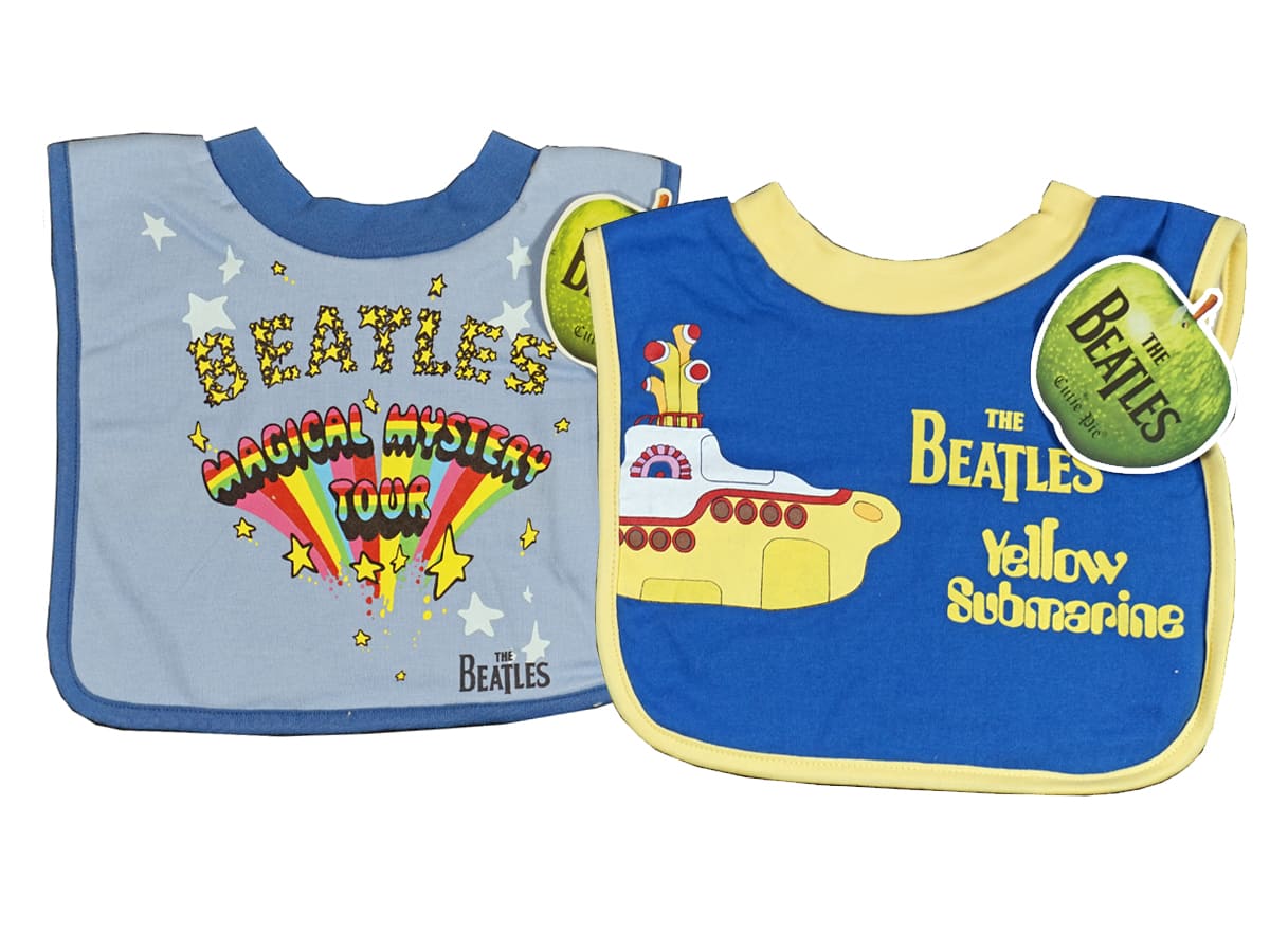 Cricut - Set of Two Bibs - The Beatles Baby Bib - Includes both Magical Mystery Tour & Yellow Submarine - Multi