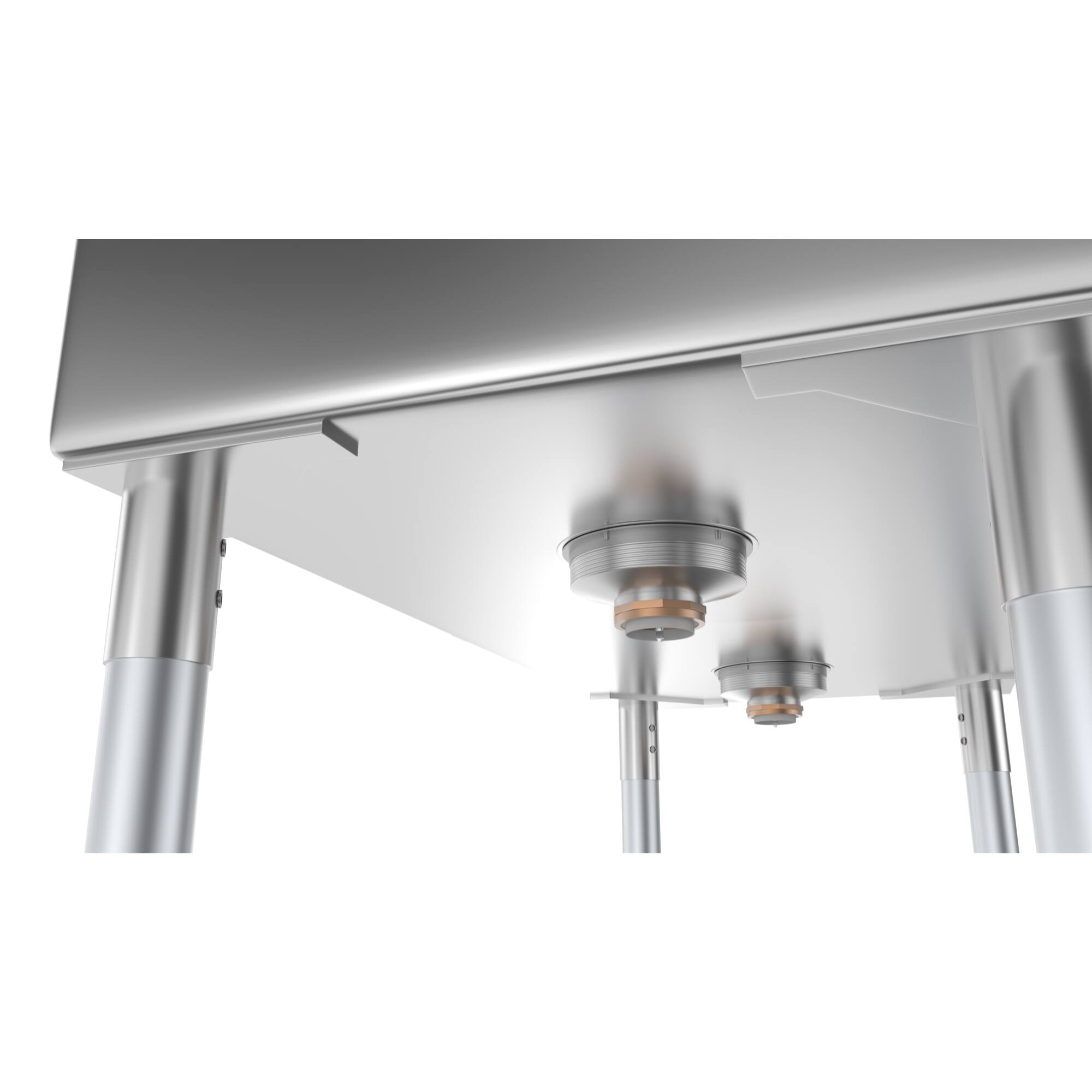 Alt View 4. Koolmore - 36 in. Two Compartment Stainless Steel  Sink, Bowl Size 15"x 15"x 12" SB151512-N3. - Stainless Steel.