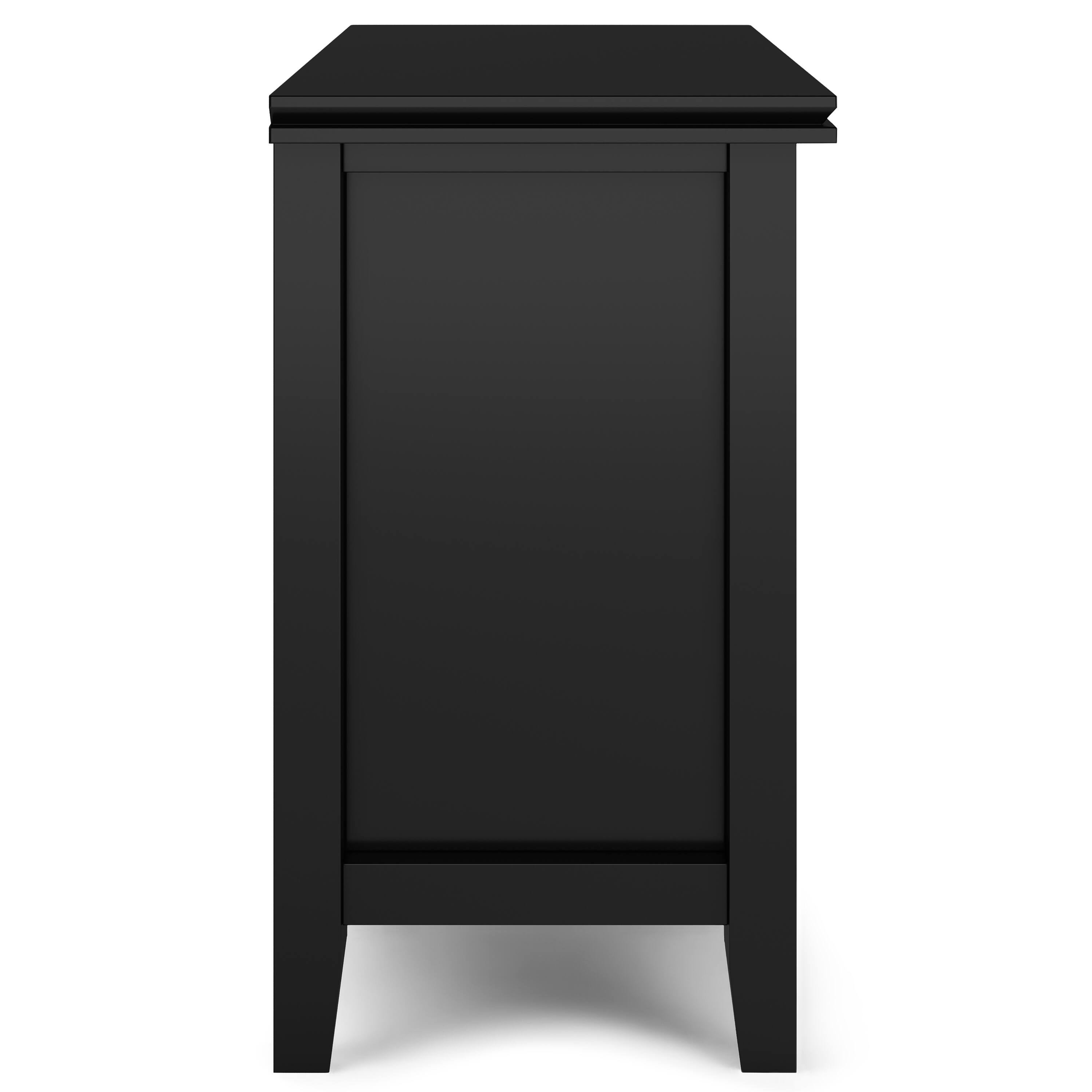 Alt View 4. Simpli Home - Artisan SOLID WOOD 24 inch Wide Contemporary Bedside Nightstand Table in Black - Black.